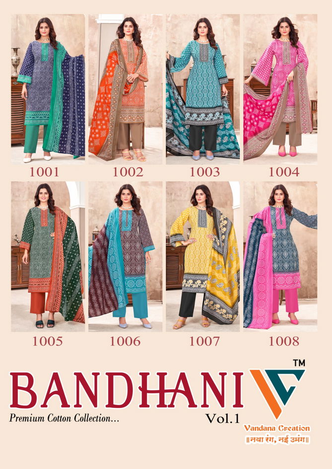 Bandhani Vol 1 By Vandana Printed Cotton Dress Material Suppliers In Mumbai
